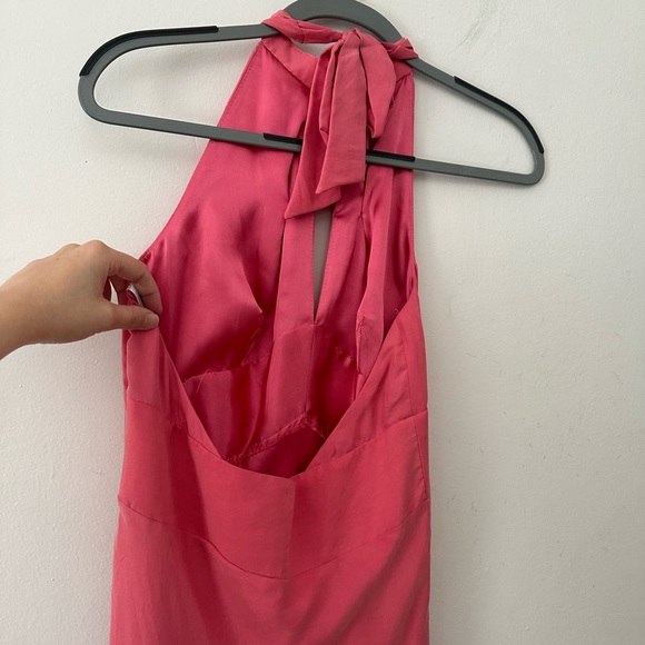 VNTG silk Princess Diana vibes midi dress - Picture 3 of 6